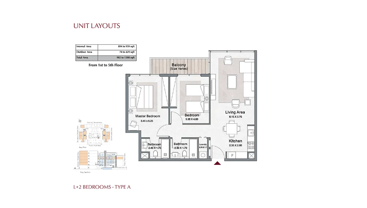 2 Bed Apartment Floorplan