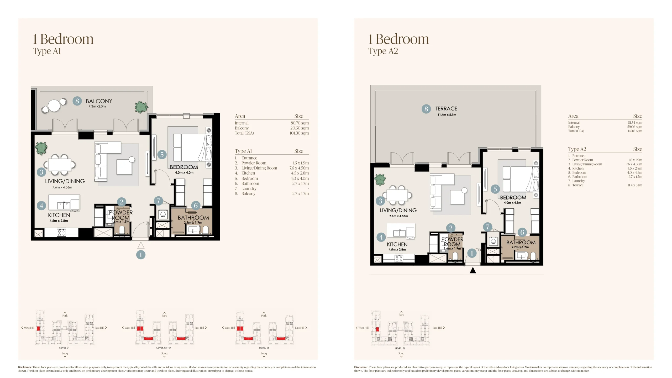 1 Bedroom Type A
