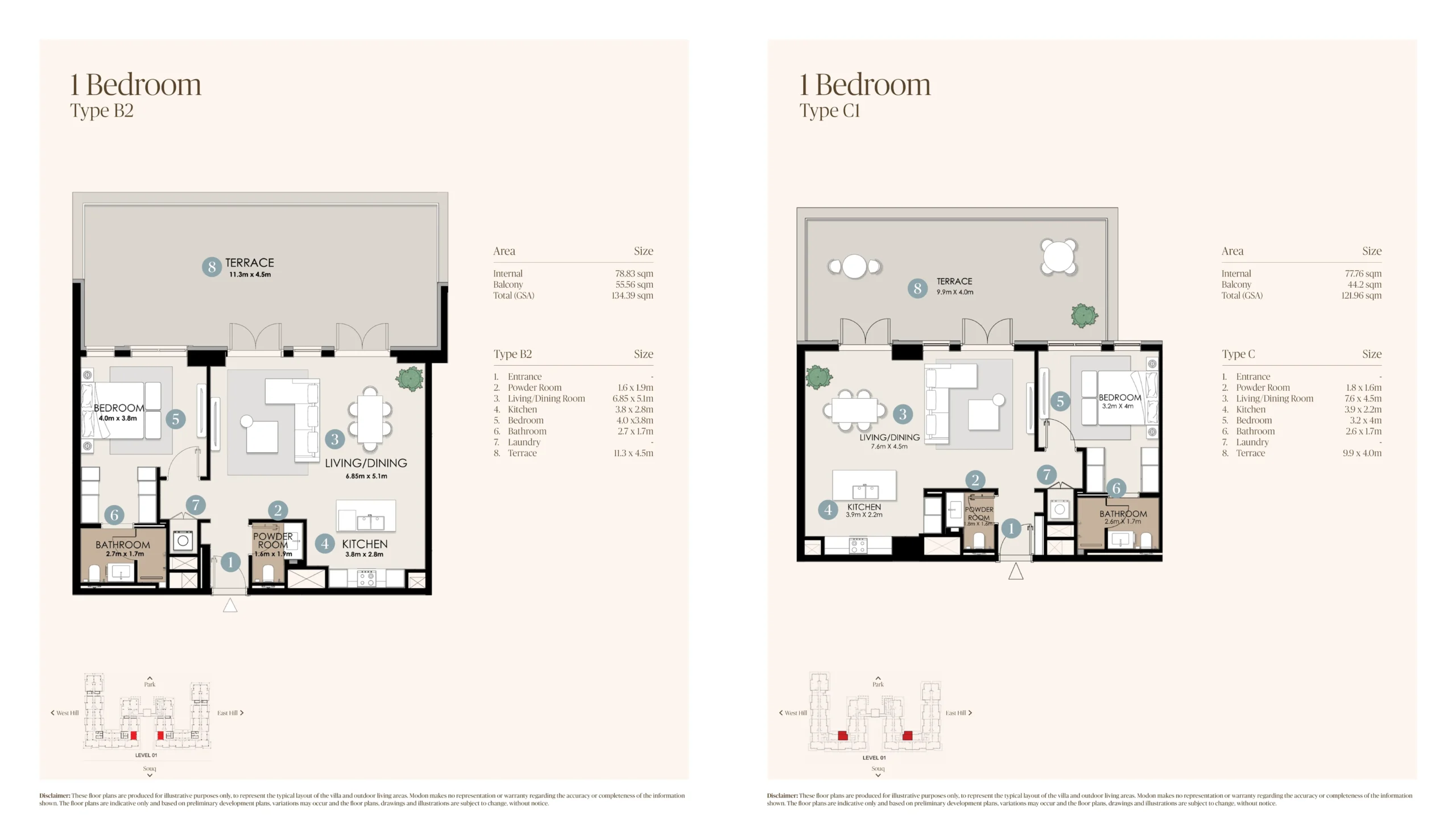 1 Bedroom Type C