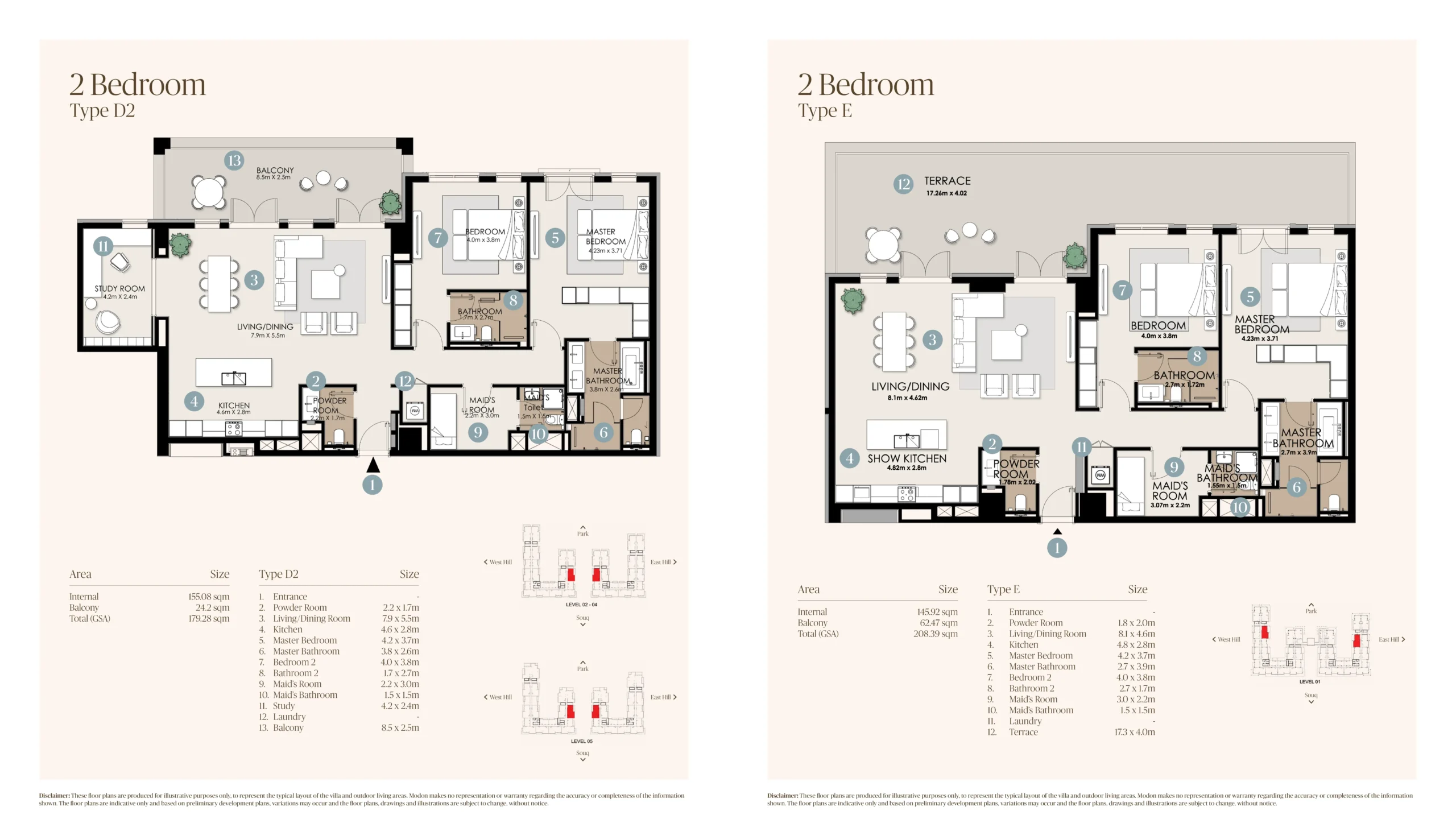 2 Bedroom Type F