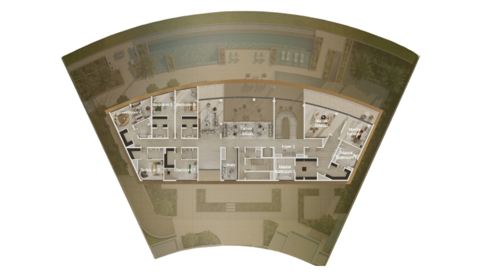 6 Bedroom First Floor Plan