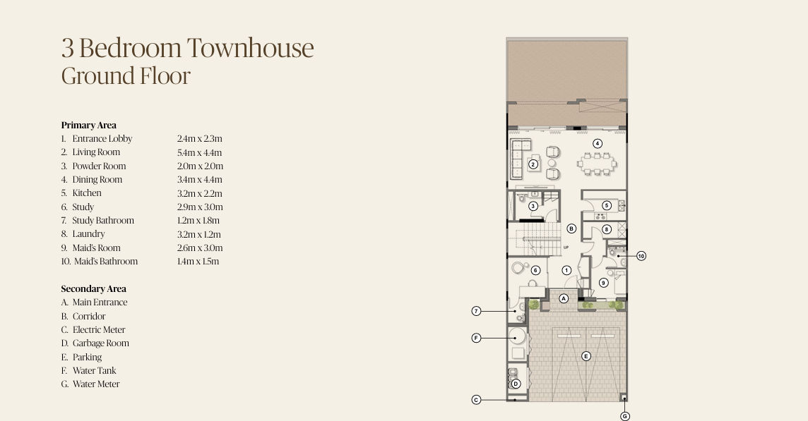 3 Bedroom Ground Floor Plan
