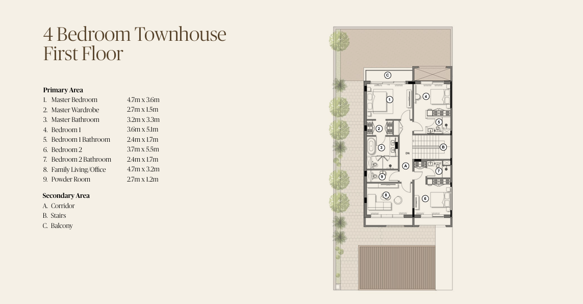 4 Bedroom First Floor Plan