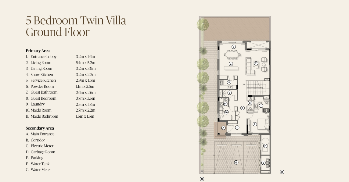 5 Bedroom Ground Floor Plan