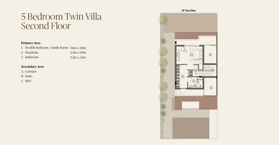 5 Bedroom Second Floor Plan
