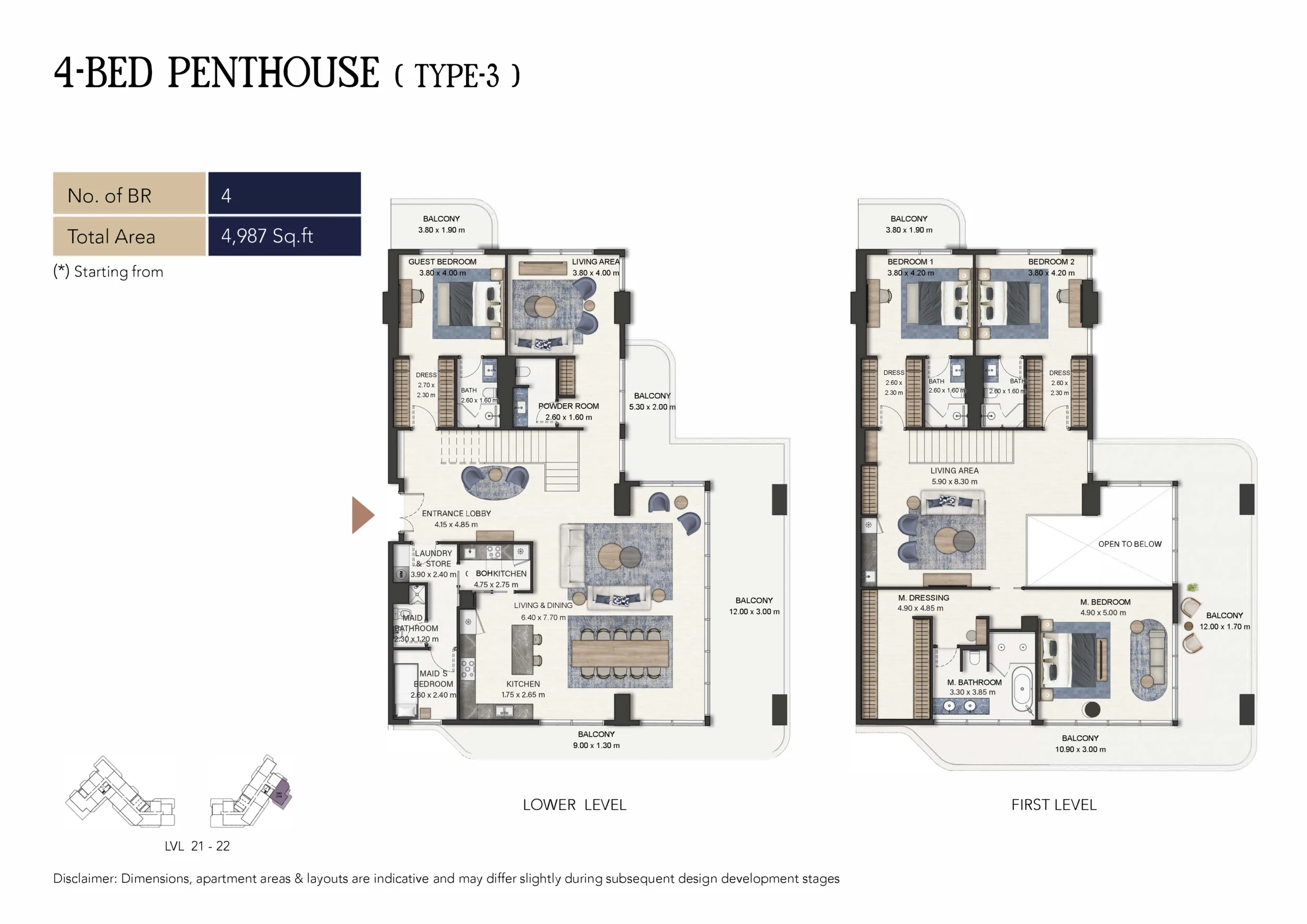 4 Bedroom Penthouse - Image 3