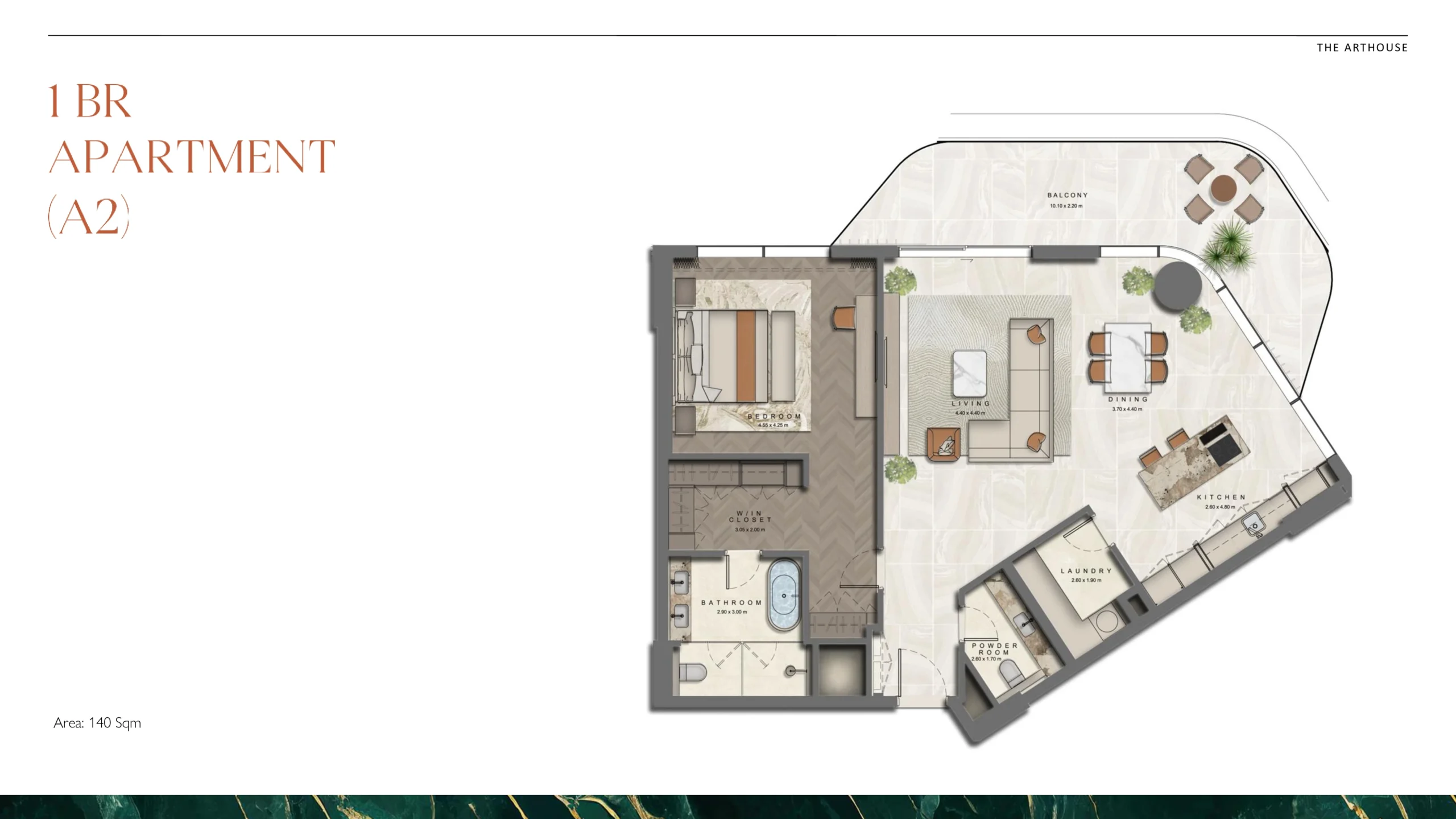 1 Bedroom Plan 2