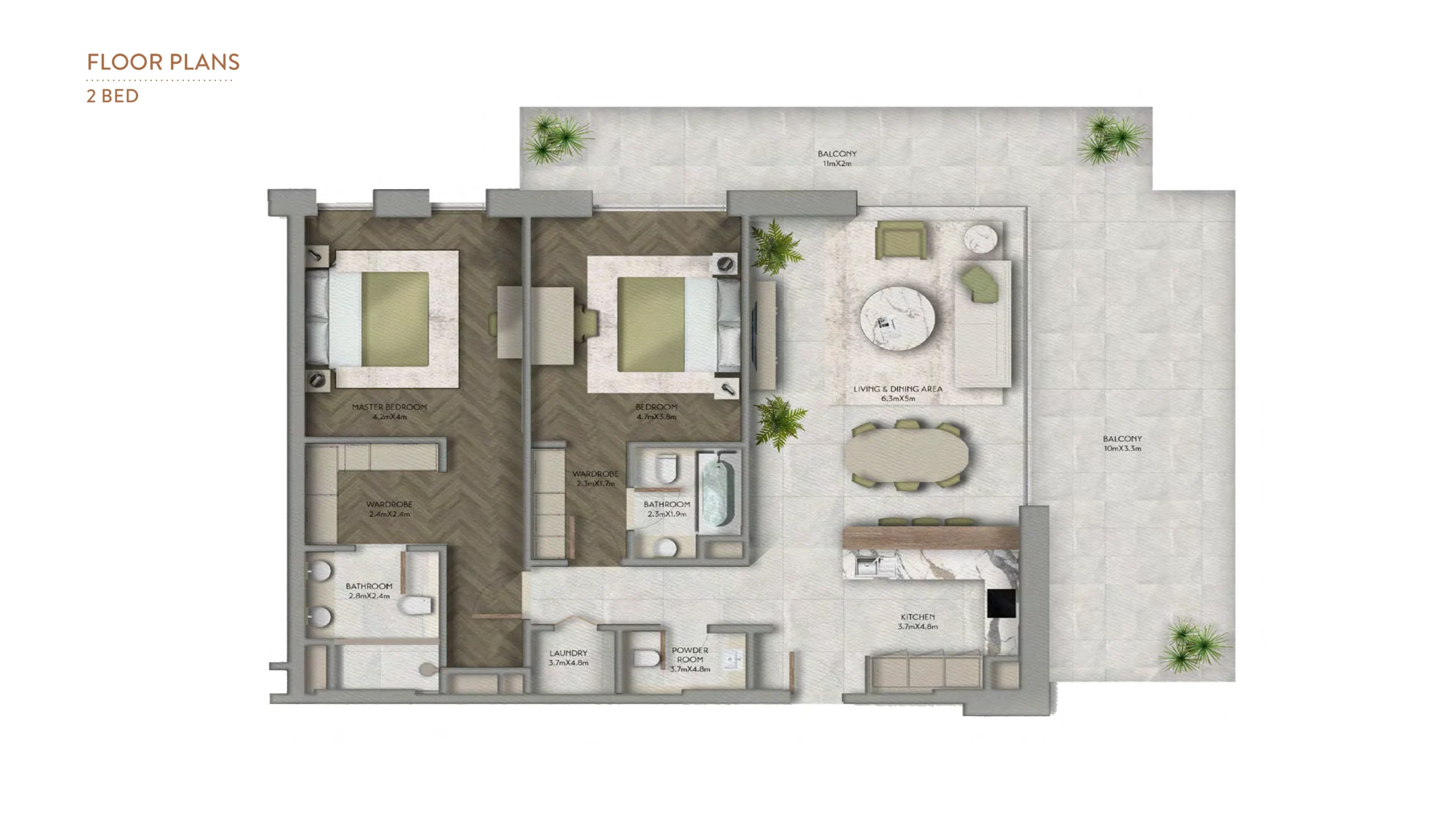 2 Bedroom Plan 1