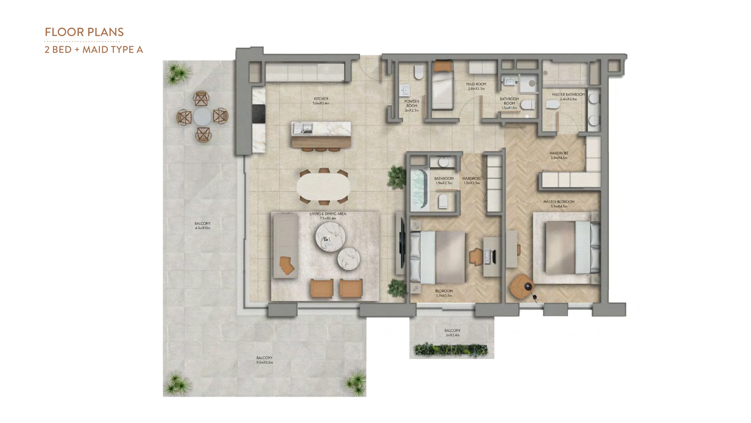 2 Bedroom Plan 2