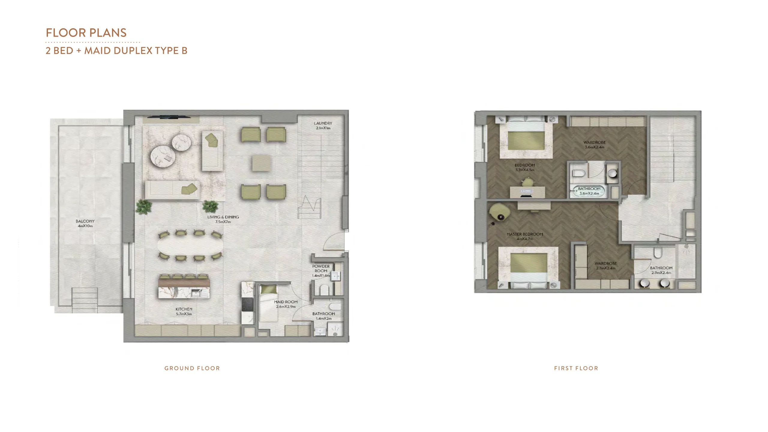 2 Bedroom Duplex Plan 3