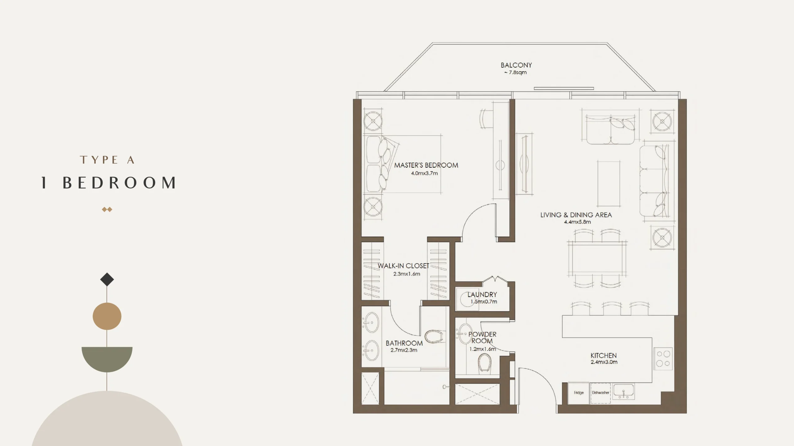 1 Bedroom Plan 1