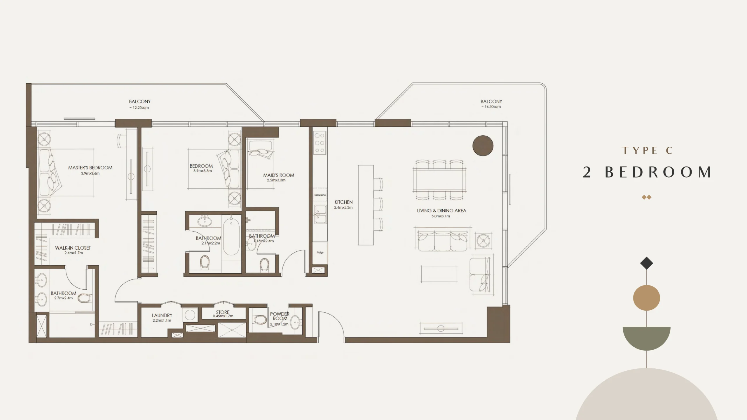 2 Bedroom Plan 3
