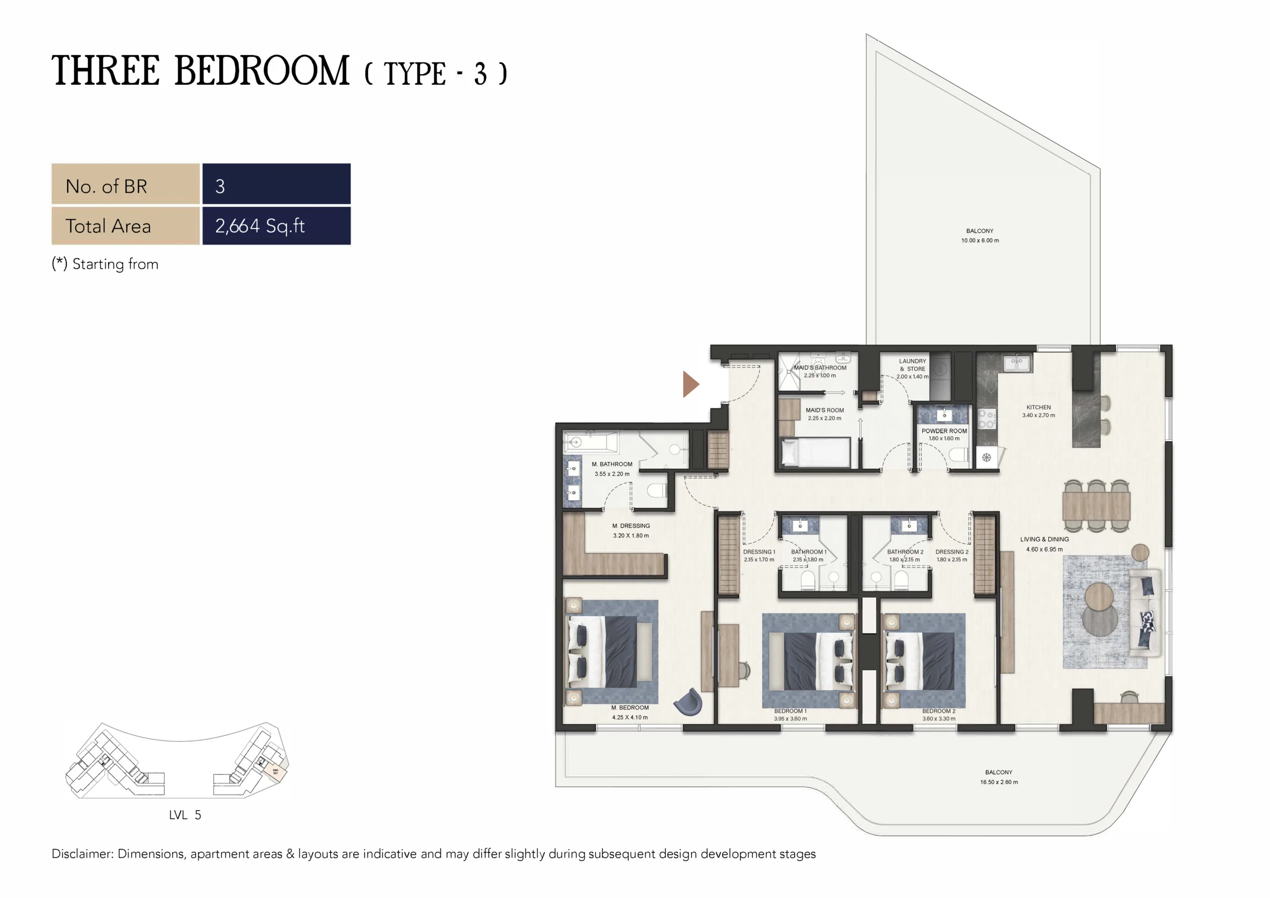 3 Bedroom Apartment - Image 3