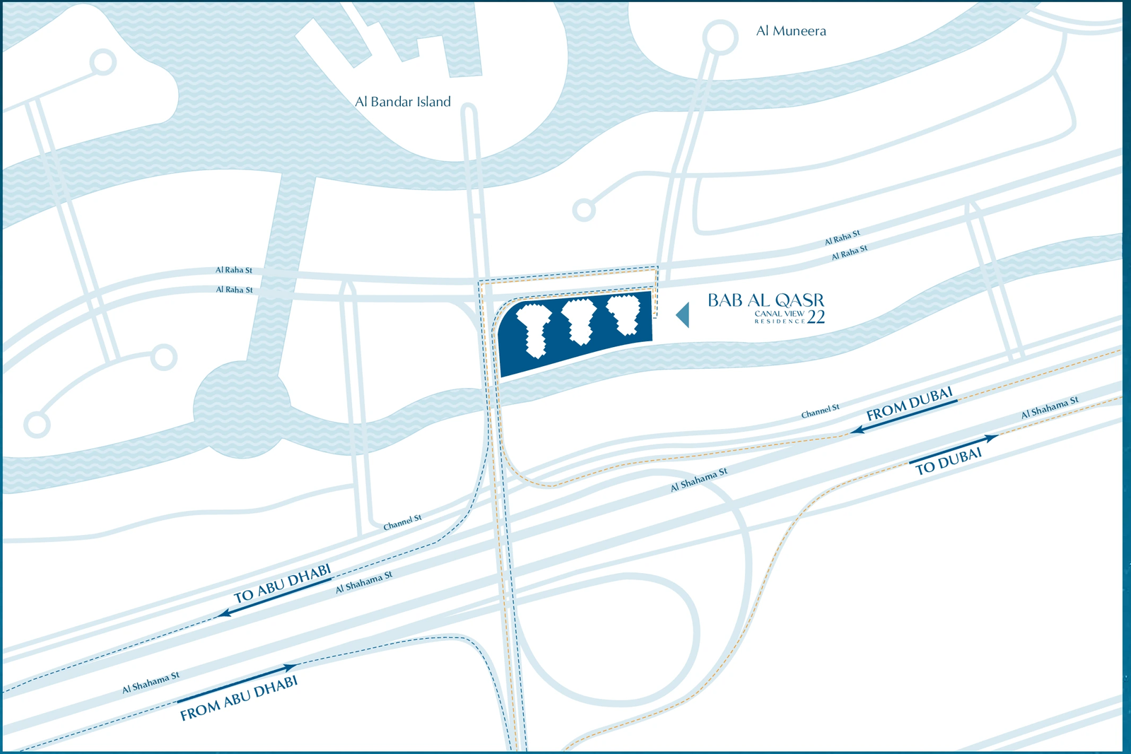 Bab Al Qasr Canal View Location Map